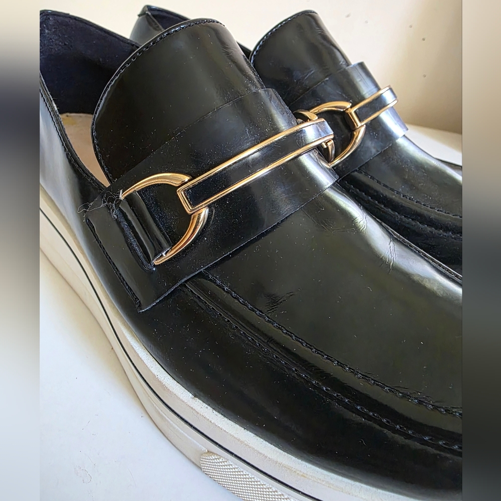 Stella McCartney Black Patent Loafer. Size 37